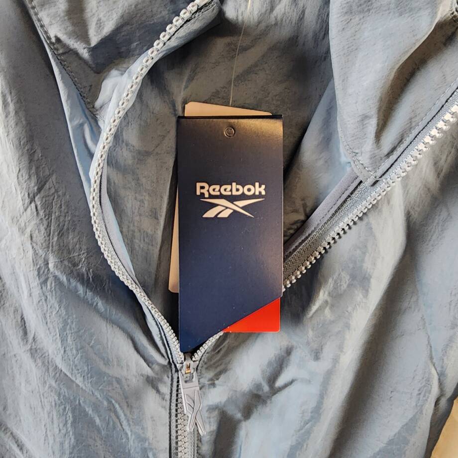 Reebok Plus Size Zip-Front Colorblocked Jacket Women's 2X/18-20W Blue Slate