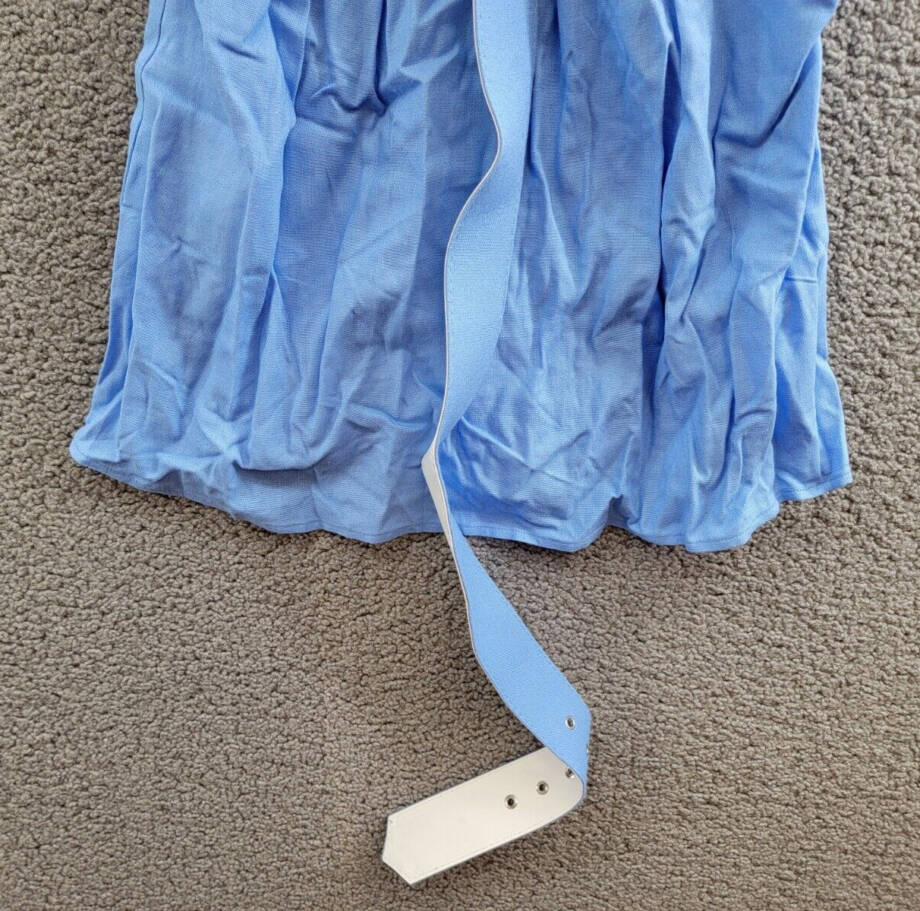 City Studio Linen Blend Belted Fit & Flare Dress Juniors XXS Cornflower Pullover