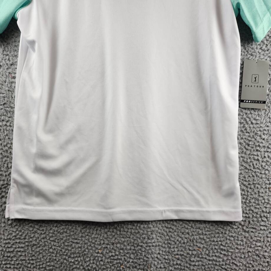 PGA TOUR Airflux Colorblock Short-Sleeve Golf Polo Shirt Men's S Cockatoo