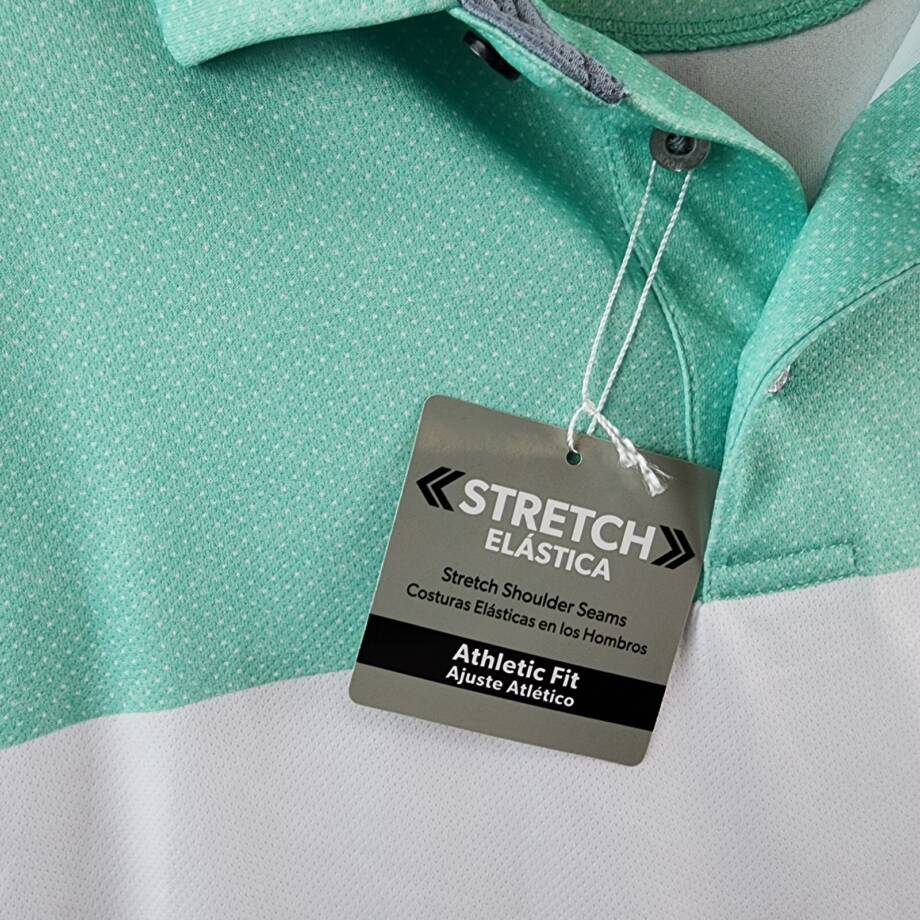 PGA TOUR Airflux Colorblock Short-Sleeve Golf Polo Shirt Men's S Cockatoo