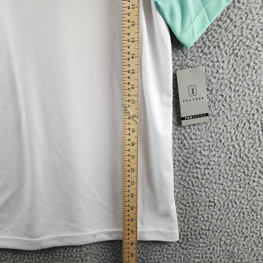 PGA TOUR Airflux Colorblock Short-Sleeve Golf Polo Shirt Men's S Cockatoo