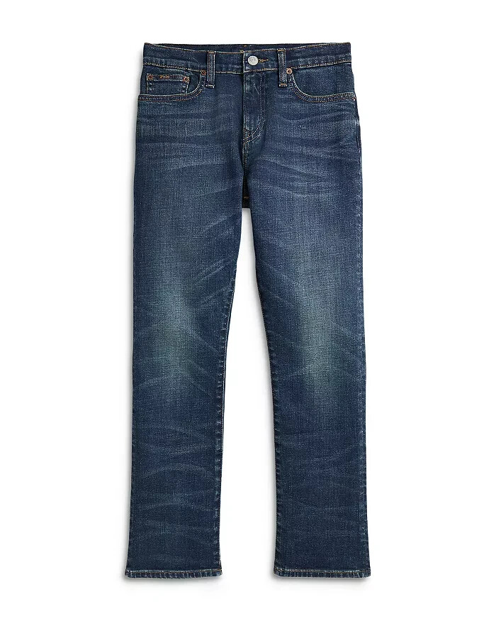 Polo Ralph Lauren Bootcut Stretch Jeans Toddler Boys' 3 Blue Denim Button Zip