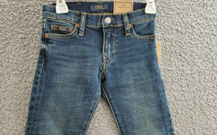 Polo Ralph Lauren Bootcut Stretch Jeans Toddler Boys' 3 Blue Denim Button Zip