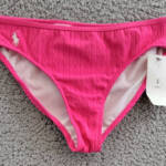 Polo Ralph Lauren Swimwear Bikini Panty Girls' 8 Pink Textured Elastic Waist