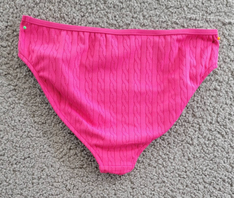 Polo Ralph Lauren Swimwear Bikini Panty Girls' 8 Pink Textured Elastic Waist