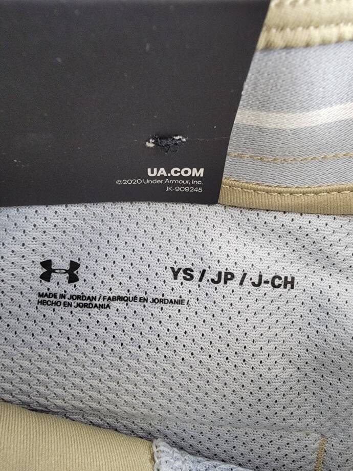 Under Armour Showdown Chino Pants Boys YS Barley Side Pocket Button/Zip Closure