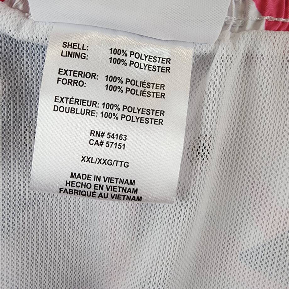 Calvin Klein Island Camo Printed Swim Trunks Men's XXL Pink Multi Drawstring