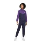 Nike Standard Fit Jogger Pants Girls M Purple Logo Detail Elastic Waist Pull On