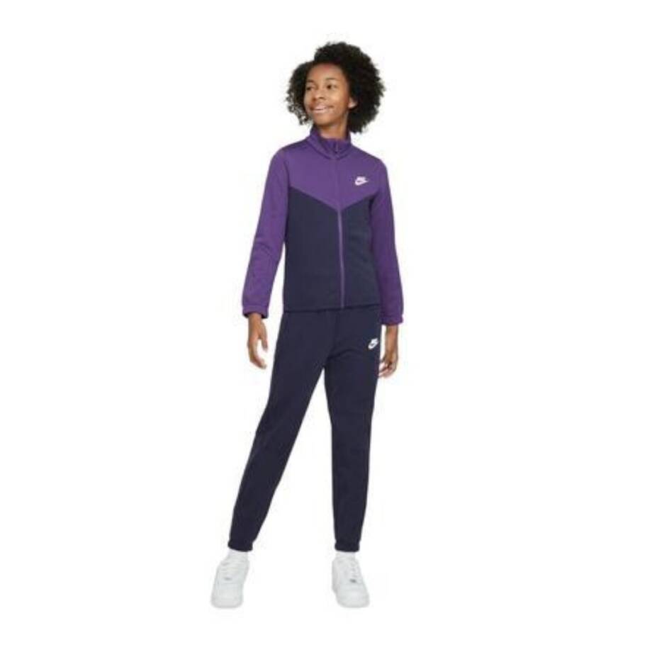 Nike Standard Fit Jogger Pants Girls M Purple Logo Detail Elastic Waist Pull On