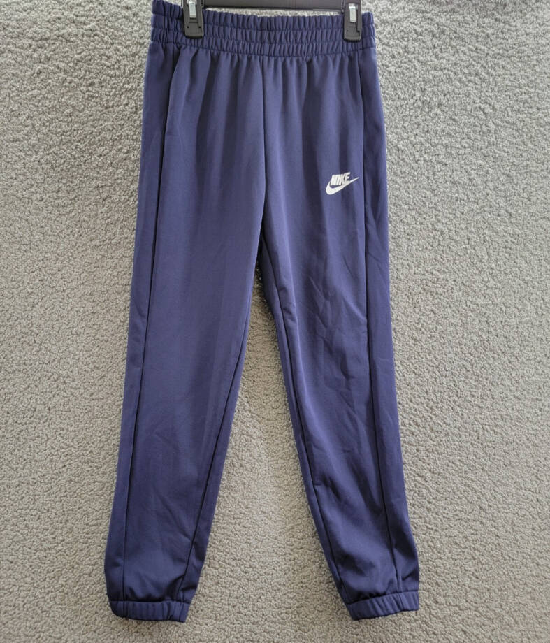 Nike Standard Fit Jogger Pants Girls M Purple Logo Detail Elastic Waist Pull On