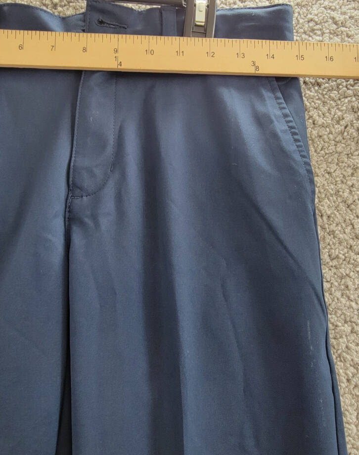 PGA TOUR Flat Front Solid Golf Pants Boys L 14/16 Black Iris Zip/Button Closure