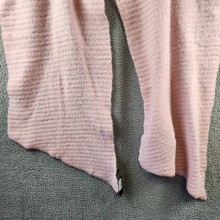 Marcus Adler Solid Scarf with Ribbed Detail Womens One Size Pink Whipstitch Edge