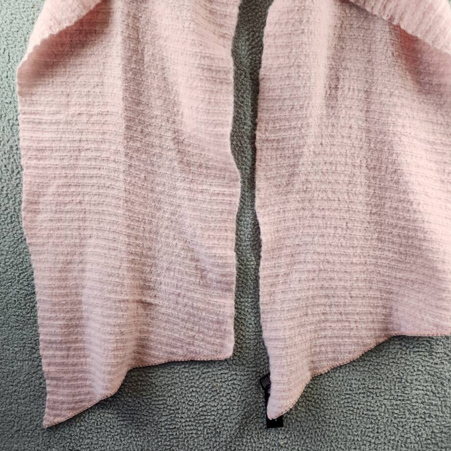 Marcus Adler Solid Scarf with Ribbed Detail Womens One Size Pink Whipstitch Edge