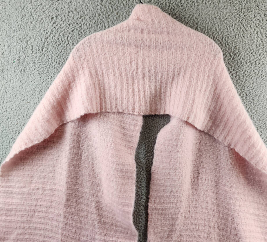 Marcus Adler Solid Scarf with Ribbed Detail Womens One Size Pink Whipstitch Edge
