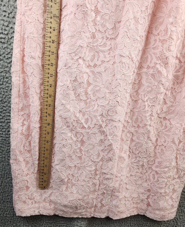 Lauren Ralph Lauren Floral Lace Sheath Dress Women's 18 Pink Opal Short Sleeve