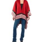 Patricia Nash Crisscross Cape Women's One Size Ruby Red Open Front