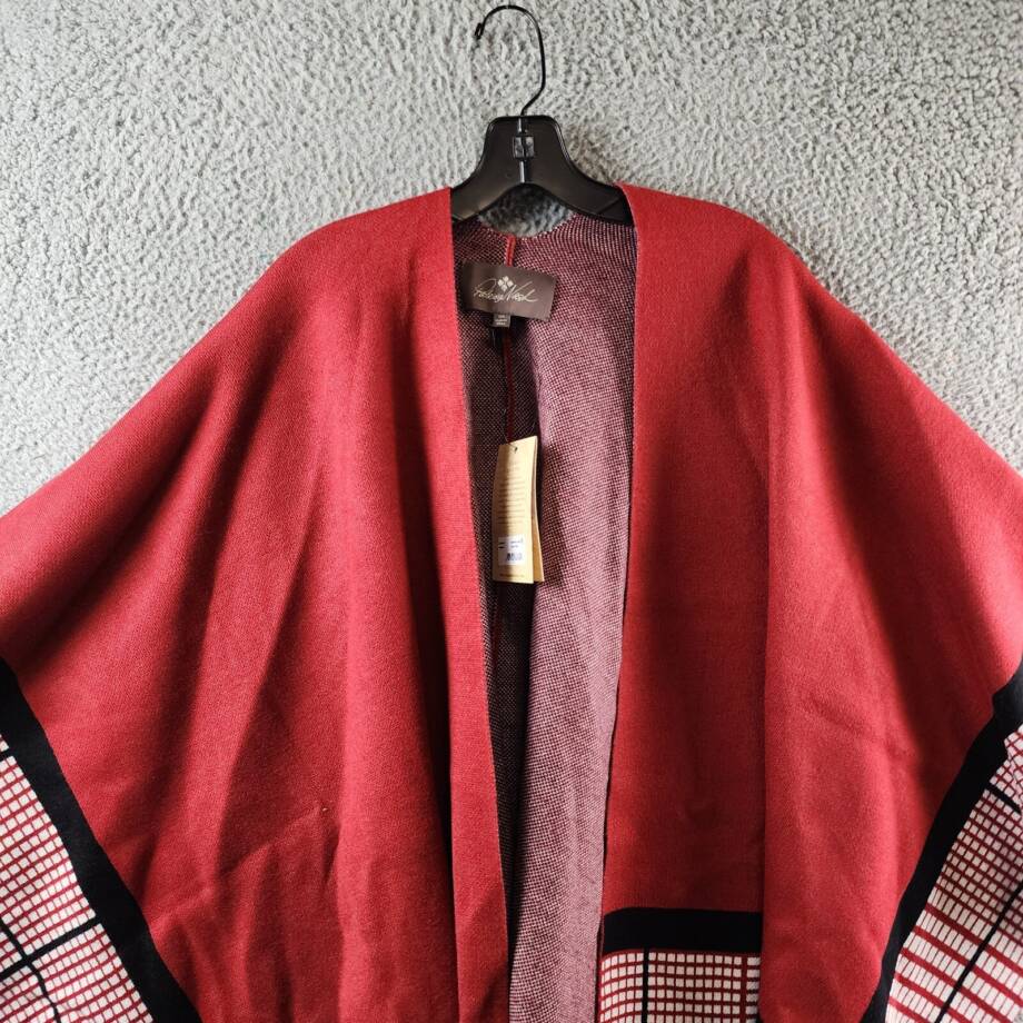 Patricia Nash Crisscross Cape Women's One Size Ruby Red Open Front