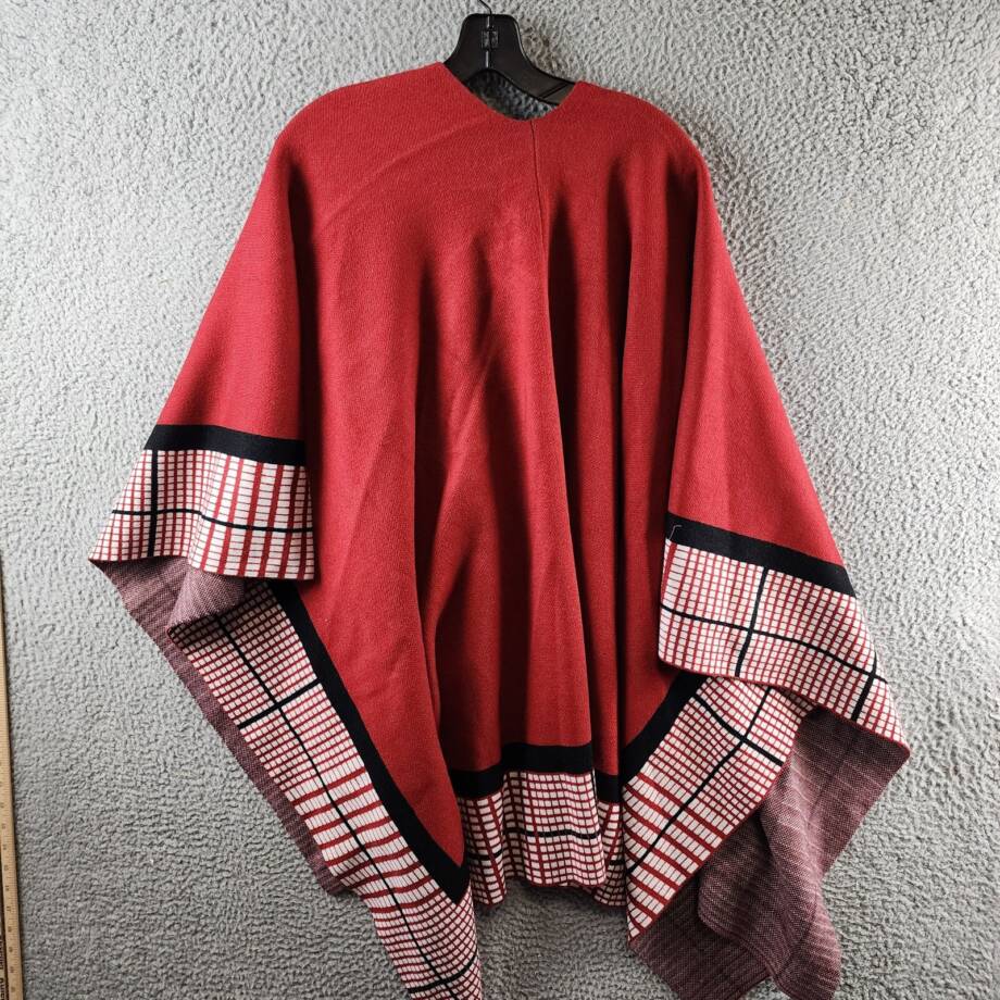 Patricia Nash Crisscross Cape Women's One Size Ruby Red Open Front