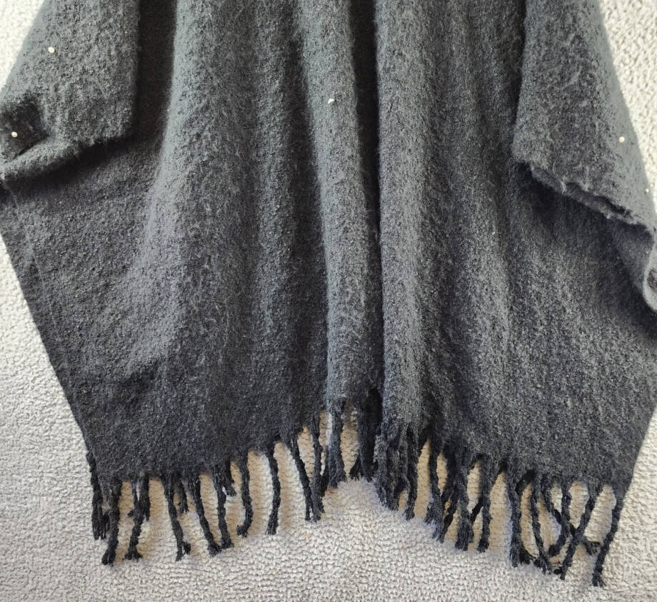 I.N.C. International Concepts Embellished Wrap Sweater Women's One Size Black