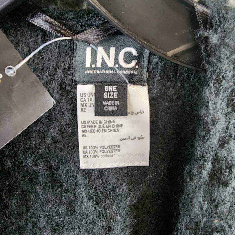 I.N.C. International Concepts Embellished Wrap Sweater Women's One Size Black