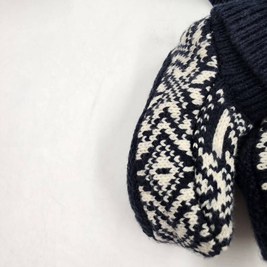 Polo Ralph Lauren 2-Pc Snowflake Knit Beanie & Booties Set Baby Boy's 5M-9M Navy