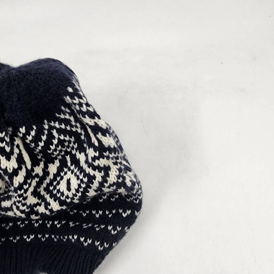 Polo Ralph Lauren 2-Pc Snowflake Knit Beanie & Booties Set Baby Boy's 5M-9M Navy