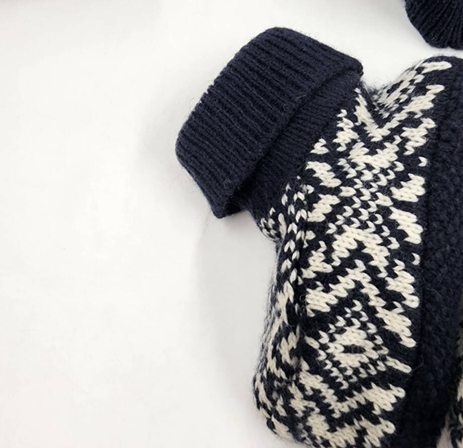 Polo Ralph Lauren 2-Pc Snowflake Knit Beanie & Booties Set Baby Boy's 5M-9M Navy