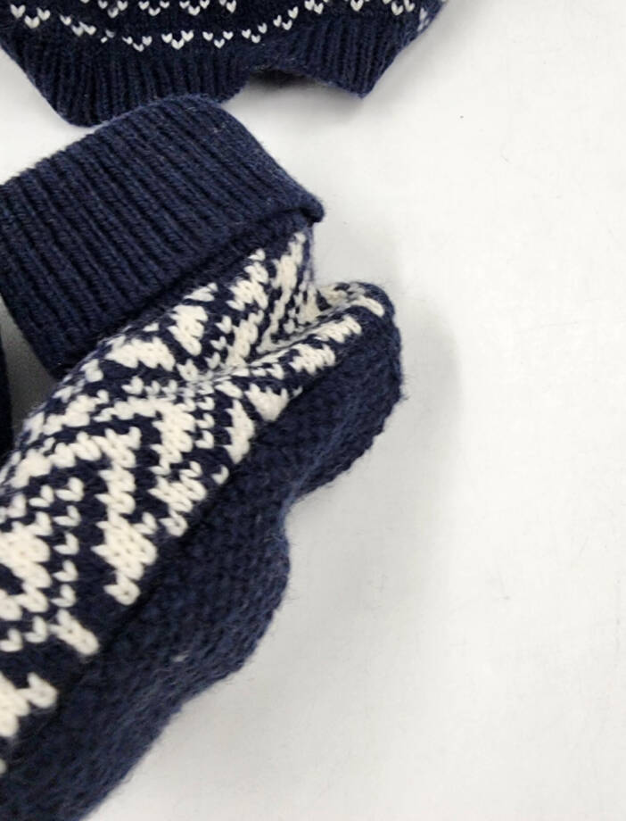 Polo Ralph Lauren 2-Pc Snowflake Knit Beanie & Booties Set Baby Boy's 5M-9M Navy