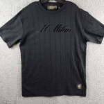 A.C. Milan Monochrome Graphic T-Shirt Men's M Black Crewneck Short Sleeve