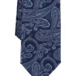 Michael Kors Kowal Paisley Tie Men's One Size Navy Classic design Pointed Style