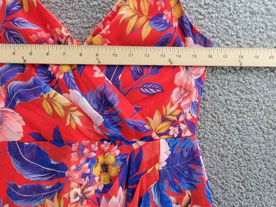 Siena Floral Print Sleeveless High-Low Maxi Dress Women's 8 Red Multi Back Zip