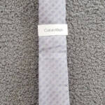 Calvin Klein Square Grid Neat Tie Men's One Size Lilac Classic Design Pointed