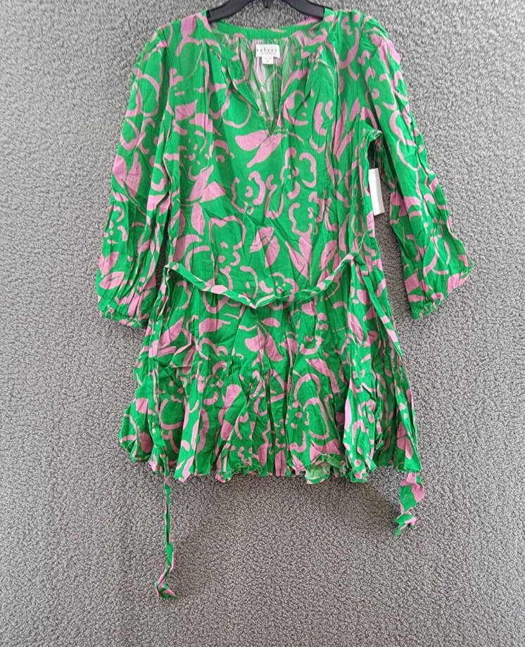 Velvet by Graham & Spencer Kiki Dress Women's M Green Pullover Style Longsleeves