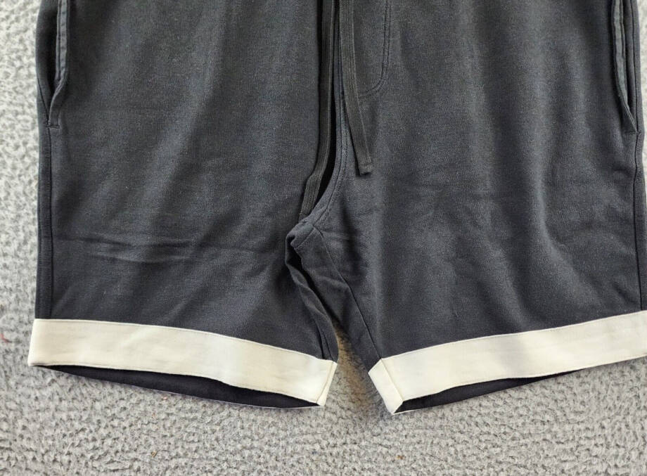 ATM Anthony Thomas Melillo Pique Colorblock Shorts Men's M Black/White Pull On