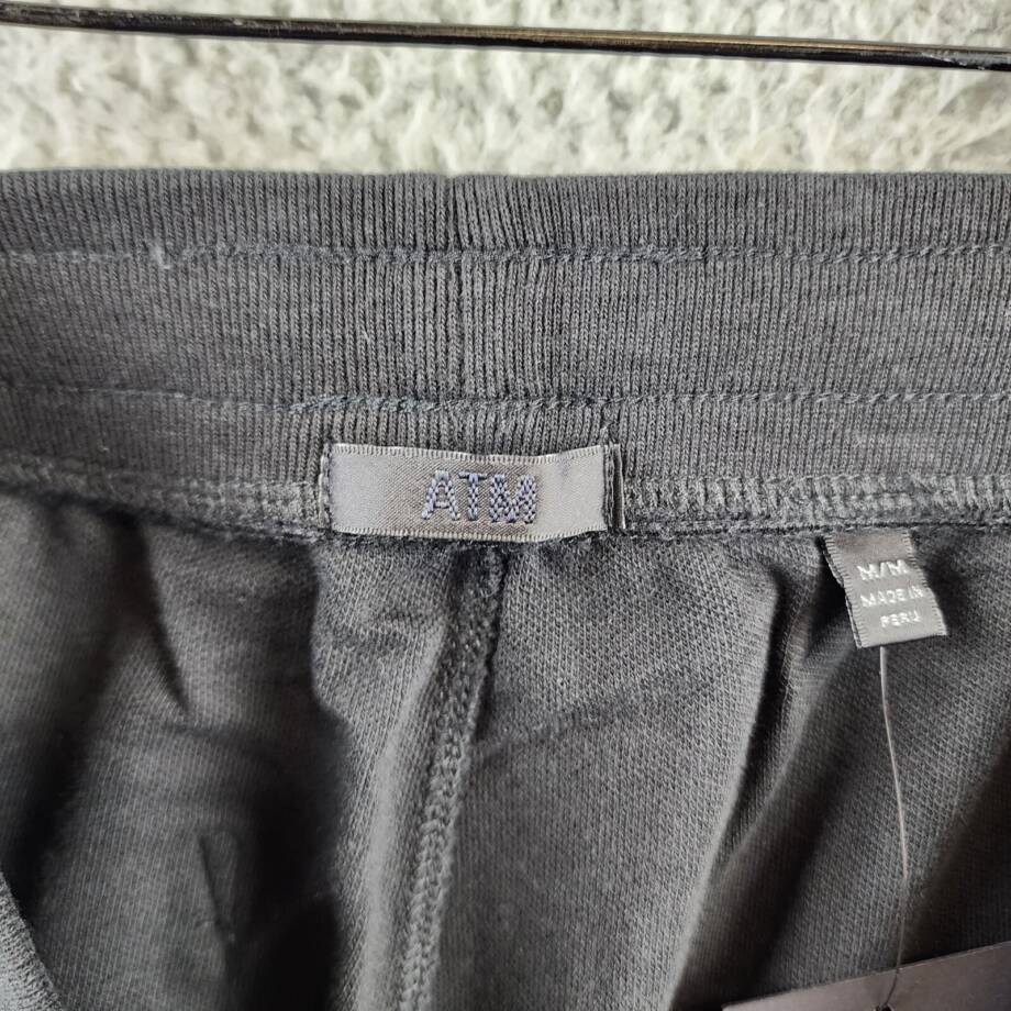 ATM Anthony Thomas Melillo Pique Colorblock Shorts Men's M Black/White Pull On