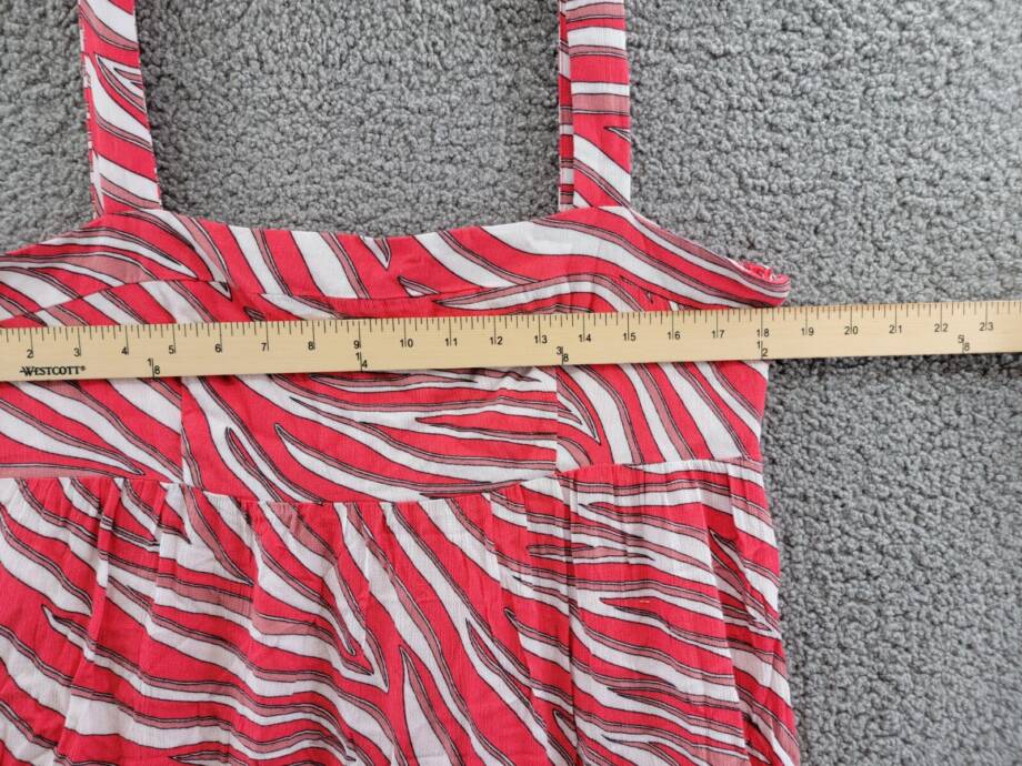 Michael Michael Kors Soft Zebra Midi Dress Women's Large Geranium Square Neck