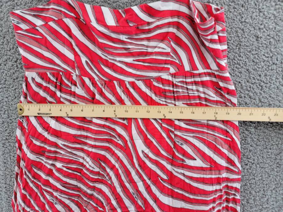 Michael Michael Kors Soft Zebra Midi Dress Women's Large Geranium Square Neck