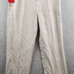 HUGO Dexter Slim Fit Chino Pants Men's 34/32 Open Brown Zip Fly Hook Pockets