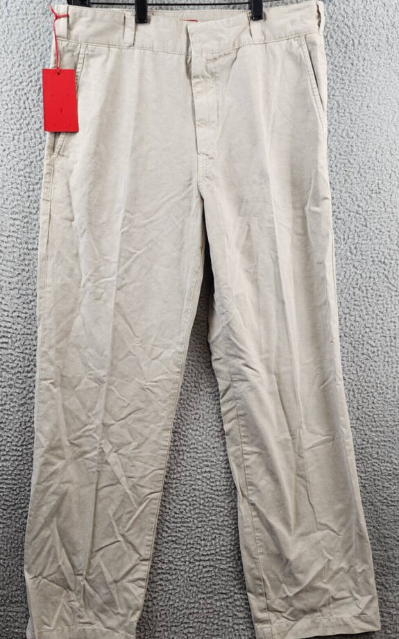 HUGO Dexter Slim Fit Chino Pants Men's 34/32 Open Brown Zip Fly Hook Pockets