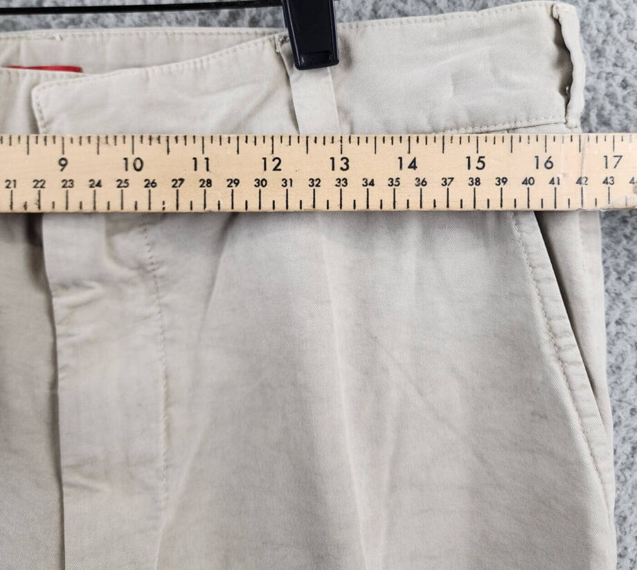 HUGO Dexter Slim Fit Chino Pants Men's 34/32 Open Brown Zip Fly Hook Pockets