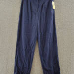 Michael Michael Kors Single-Pleat Career Pants Women's 6 Midnight Blue Solid