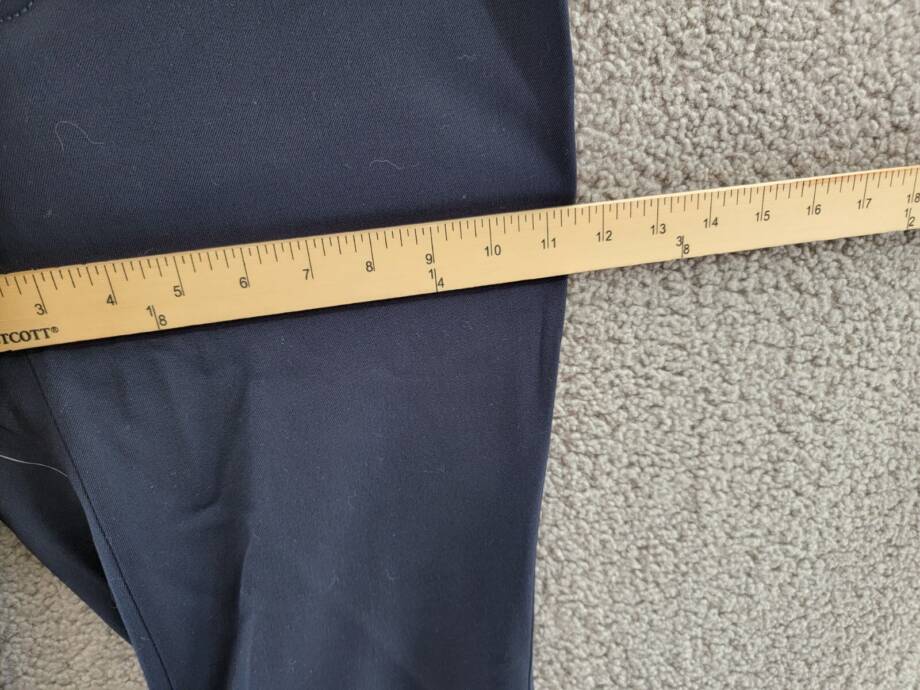 NIC+ZOE Work It Straight Leg Pants Women's 6 Dark Indigo Elastic Waist Pull On
