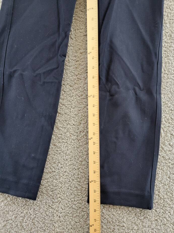 NIC+ZOE Work It Straight Leg Pants Women's 6 Dark Indigo Elastic Waist Pull On