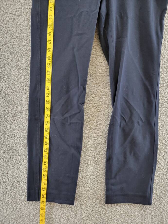 NIC+ZOE Work It Straight Leg Pants Women's 6 Dark Indigo Elastic Waist Pull On