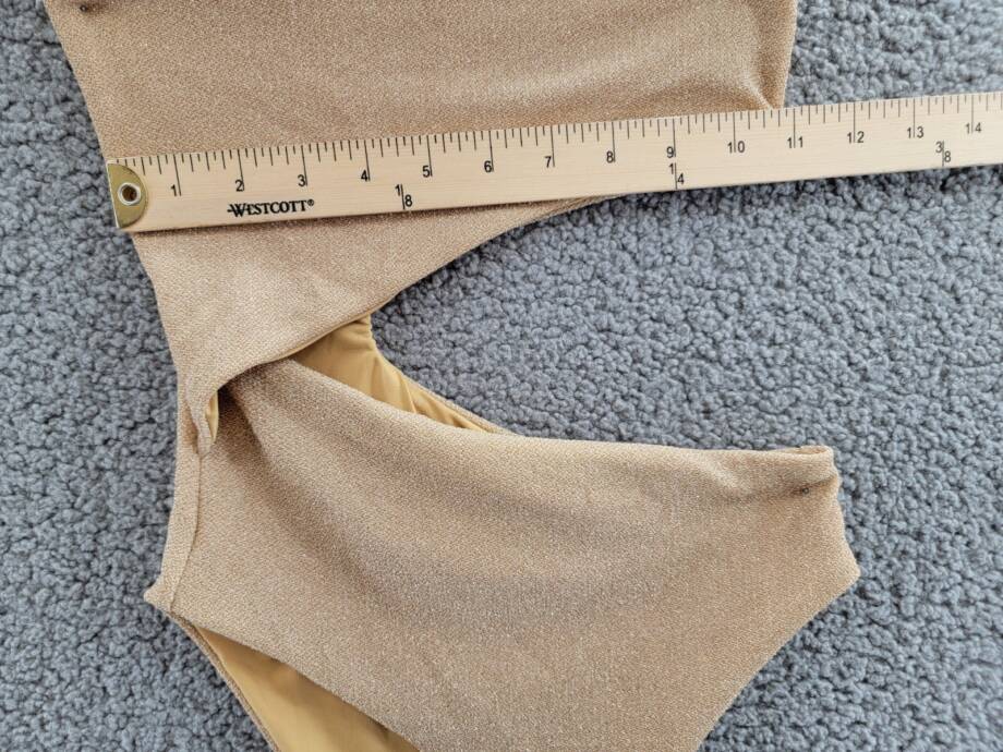 Beach Riot Celine One Shoulder Cutout One Piece Swimsuit Women's S Gold Pull On