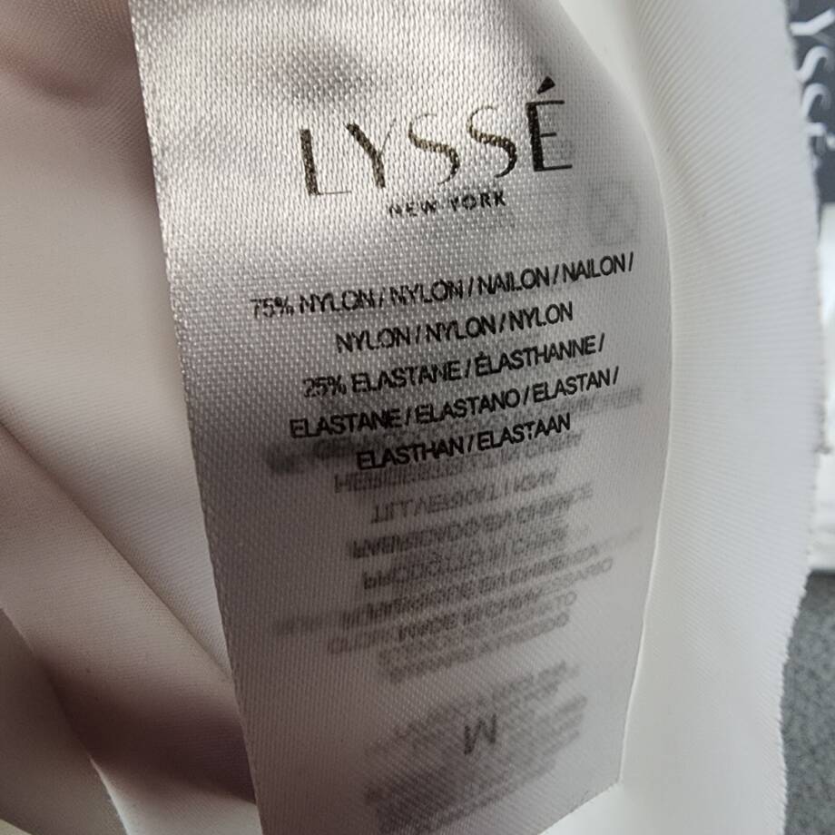 Lyssé Mariella Solid Shirt Women's M White Pullover Styling Elbow Sleeves