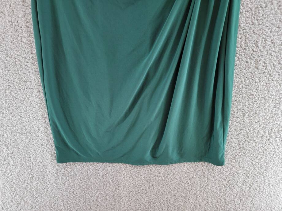 Lauren Ralph Lauren Twisted-Knot Jersey Dress Women's 16 Green Back Zipper