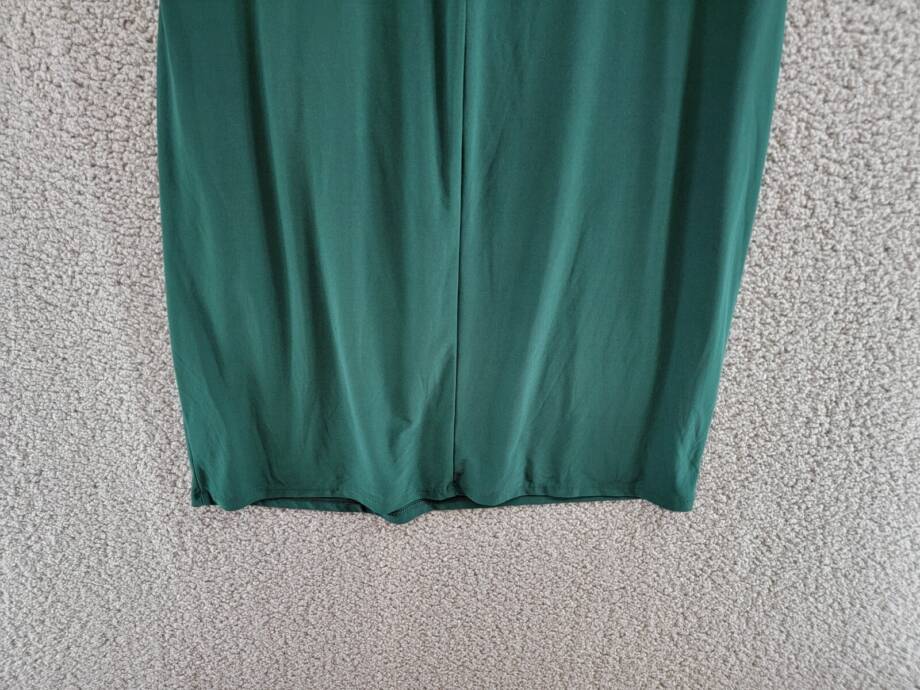Lauren Ralph Lauren Twisted-Knot Jersey Dress Women's 16 Green Back Zipper