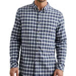 Rails Reid Button Front Shirt Men's M Midnight Grey Melange Pocket Long Sleeve~