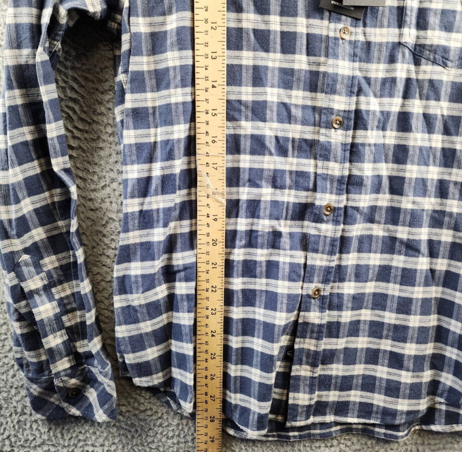 Rails Reid Button Front Shirt Men's M Midnight Grey Melange Pocket Long Sleeve~